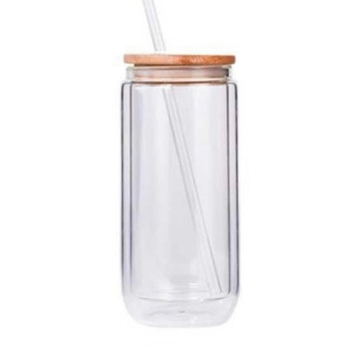 Snow Globe Glass Tumbler Blanks (16 oz) for Sublimation (In-Store Pickup ONLY)