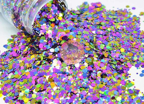 Rainbow Holographic Mouse Shaped Glitter Mix