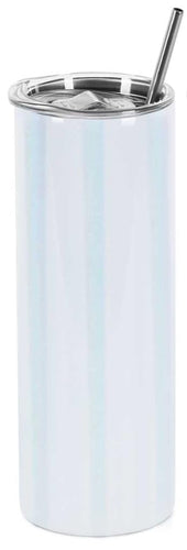 NEW! *WHITE GLITTER* Metal Skinny 20 oz Tumbler Blanks for Sublimation