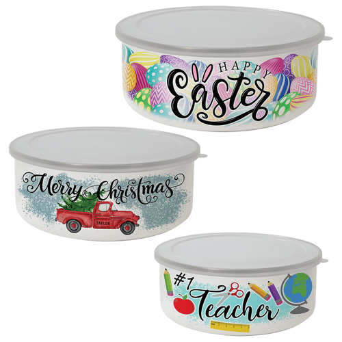 Short Enamel Storage Bowl Blanks for Sublimation - Various Sizes - NEW!