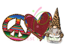 PEACE, LOVE & EVERYTHING - HTV Transfers (11.75" wide) - Ready to Press!
