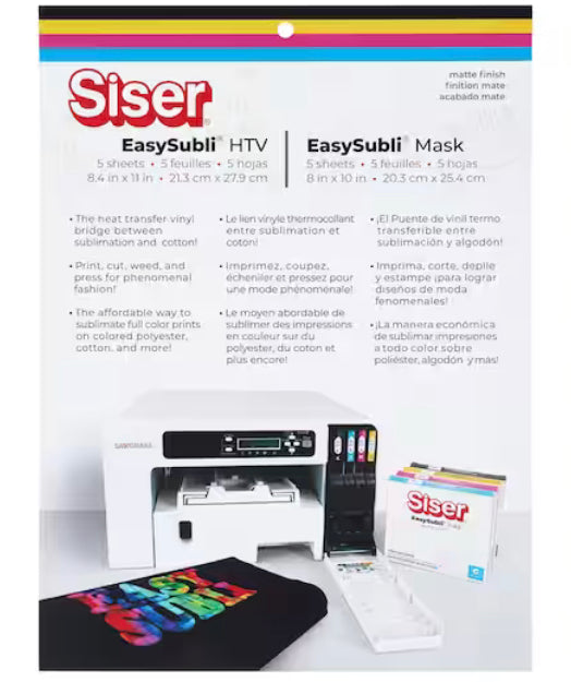 Siser EasySubli - Sublimation Heat Transfer Vinyl Sheets