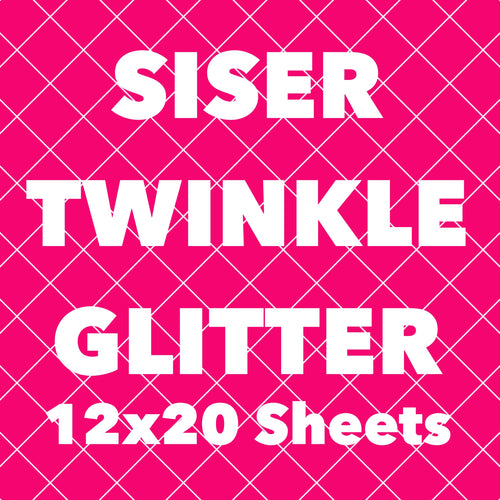 Siser® TWINKLE™ Glitter HTV Sheets (12 x 19.6