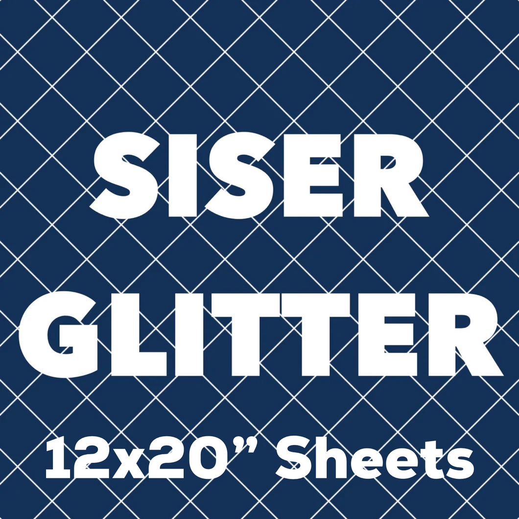 Siser®Glitter HTV Sheets (12 x 19.6 actual size) - HOLIDAY SALE