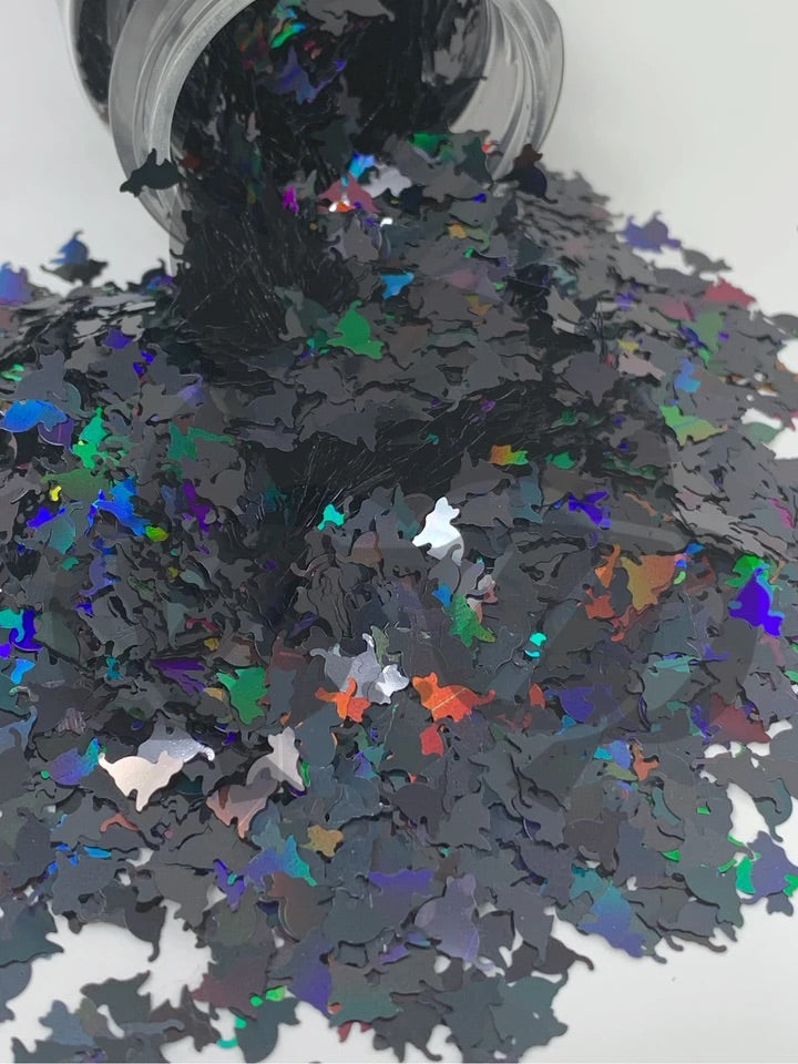 Shape Glitter-BLACK CAT (HOLO)