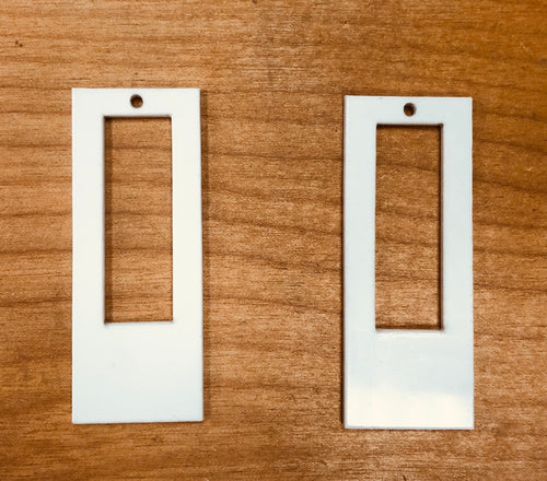 Open Rectangle Earring (2.25”) Acrylic Blanks for Sublimation - LAST CHANCE SALE!